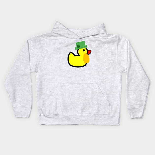 Lucky Duck Kids Hoodie by Emma Lorraine Aspen